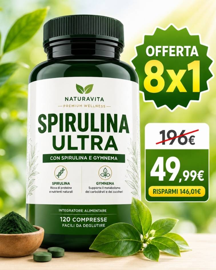 Offerta Spirulina Ultra 8 confezioni a 49,99 euro