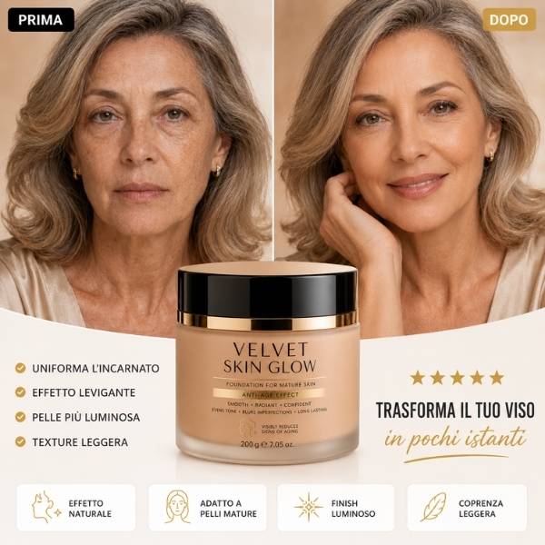 Risultato prima e dopo Velvet Skin Glow